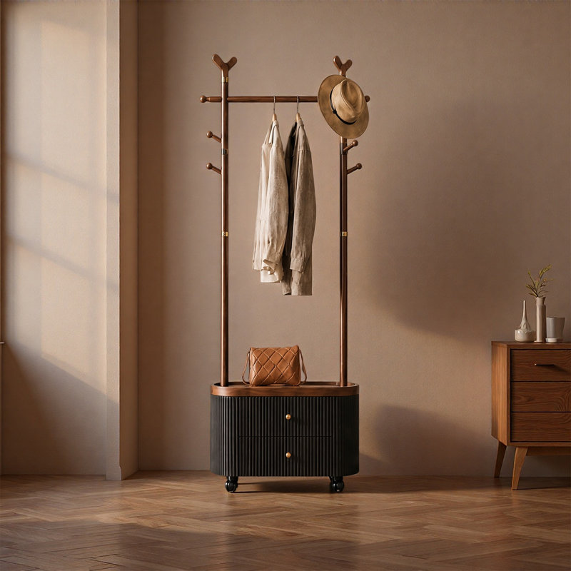 Armoire portemanteau en bois de frêne, Black