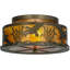 Plafonnier semi-encastré tambour 2 lumières unique 16 po