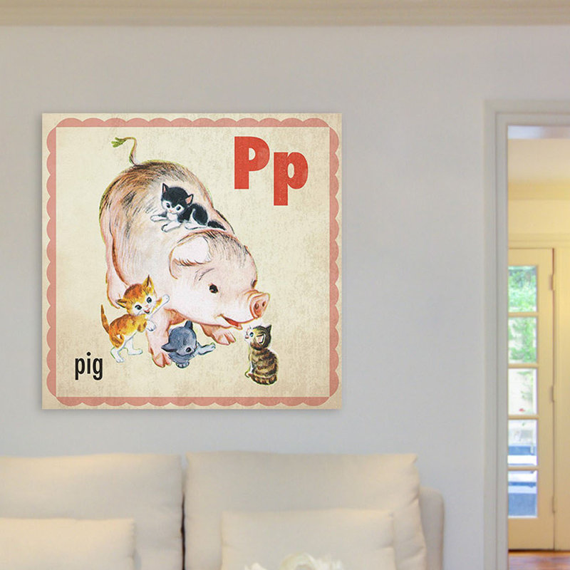 «Pig», reproduction sur toile tendue, H 40 po x l 40 po x P 1,5 po