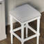 Tabouret de bar carré Manchester H 31 po, blanc