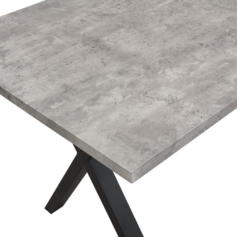Dining Table With Cross-leg, Grey