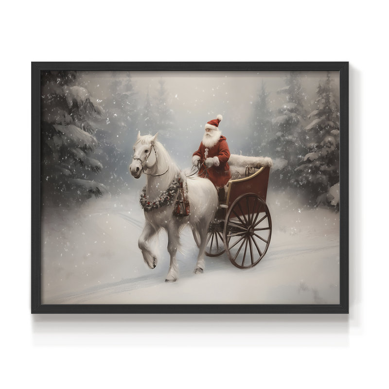 Art de Noël - CMXCI - Reproduction encadrée - Restickable, H 22 po x l 28 po, Noir, noir, noir, noir