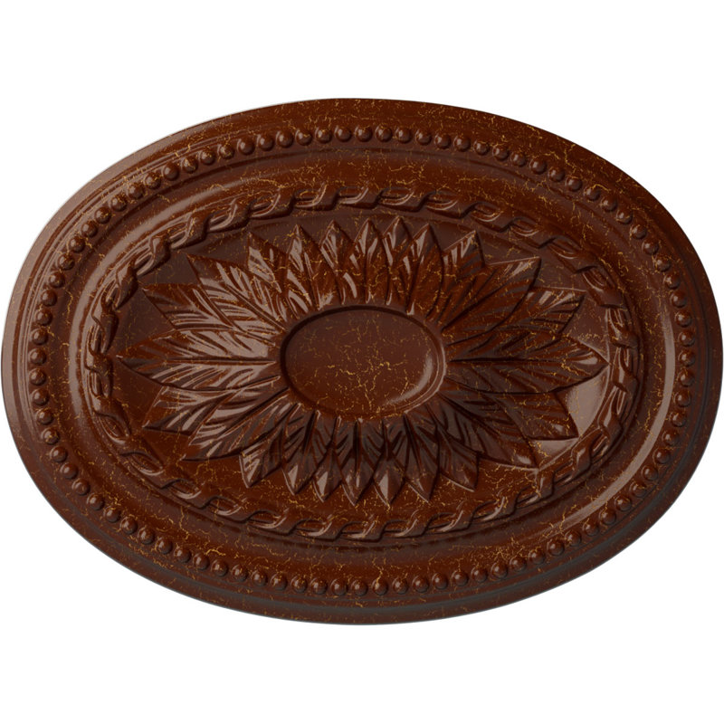 Endurathane Amelia Ceiling Medallion, 19 5/8"OD x 3/4"P (Fits Canopies up to 2 3/8"), Hand-Painted Witch Hazel Finish