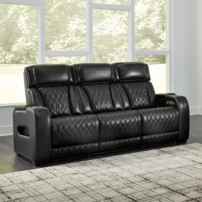 Boyington Upholstered 86'' Power Reclining Sofa