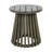 Durable Acacia Wood Round Patio Side Table, Perfect for Outdoor Spaces with Grey Weather-Resistant Finish-934676422