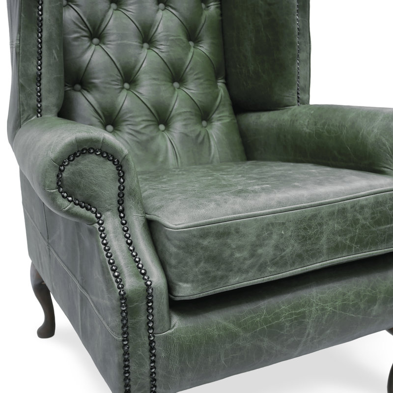 Maritschnik Upholstered Wingback Chair, Green
