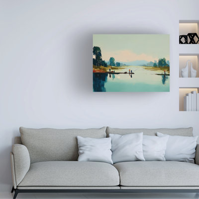 Wrapped Canvas Wall Art - Paula Freeman  'Clear Cast II' Wall Art for Living Room, Bedroom, or Office Décor  - 35x47