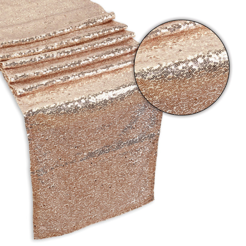 Allen Table Runner, Rose Gold