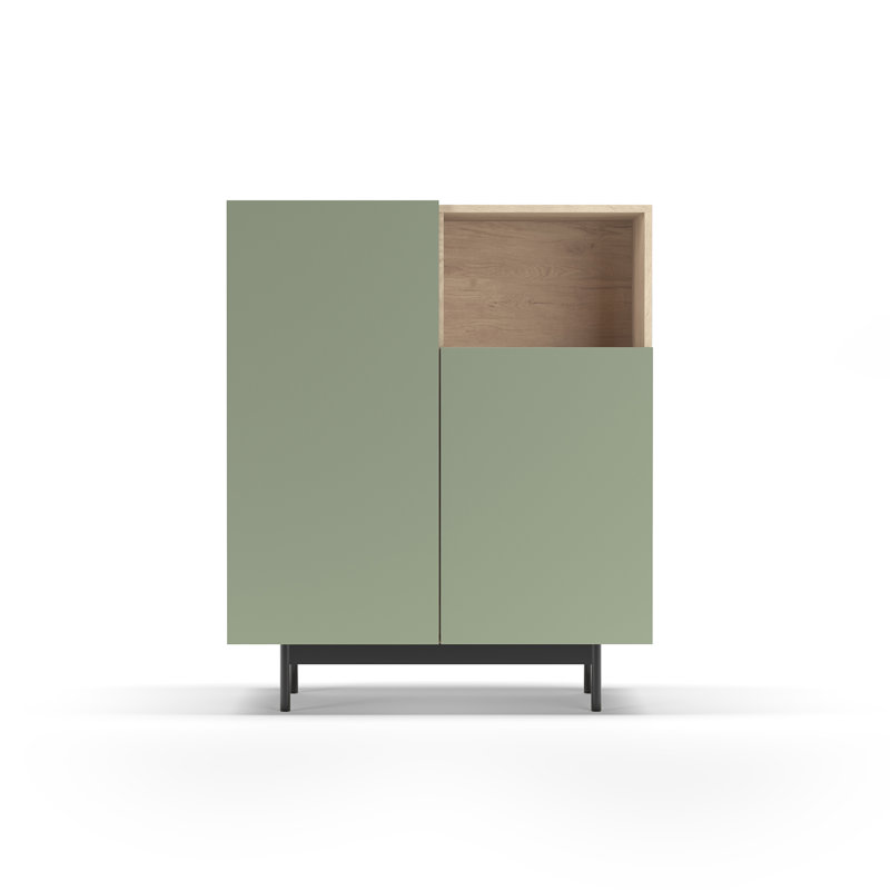 Eliscar Standard Accent Chest, Light Oak/Green/Black