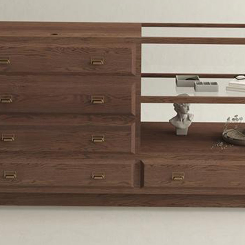 Armoire pour îlot central simple de style rétro, H 35,43 po x l 70,86 po x P 23,62 po