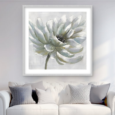 White Chrysanthemum | Framed Matted Print for Home Decor
