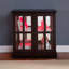 Vitrine lumineuse à DEL, vitrine antique avec tablettes réglables, vitrine rétro avec portes en treillis, bibliothèque élégante et armoire de rangement pour l'organisation à la maison-108686420