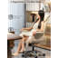 Chaise de bureau élégante et moderne avec appui-tête rembourré