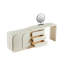 Meuble-lavabo extensible de 55 à 63 po avec tiroirs, coiffeuse contemporaine pour chambre à coucher, meuble-lavabo avec porte et tiroirs