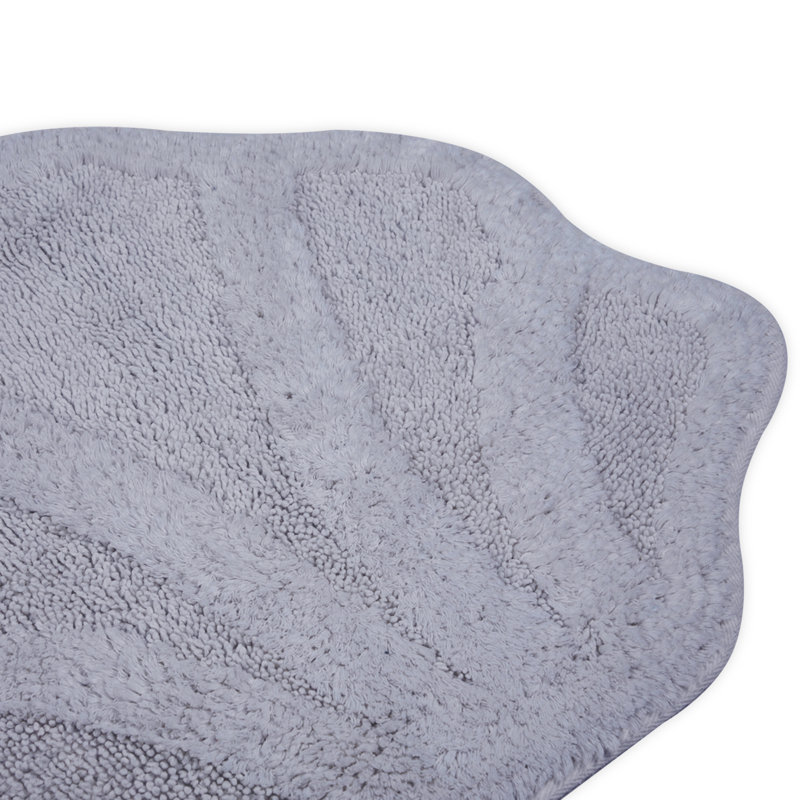 Atkin Cotton Non-Slip Non-Slip Bath Mat, Grey