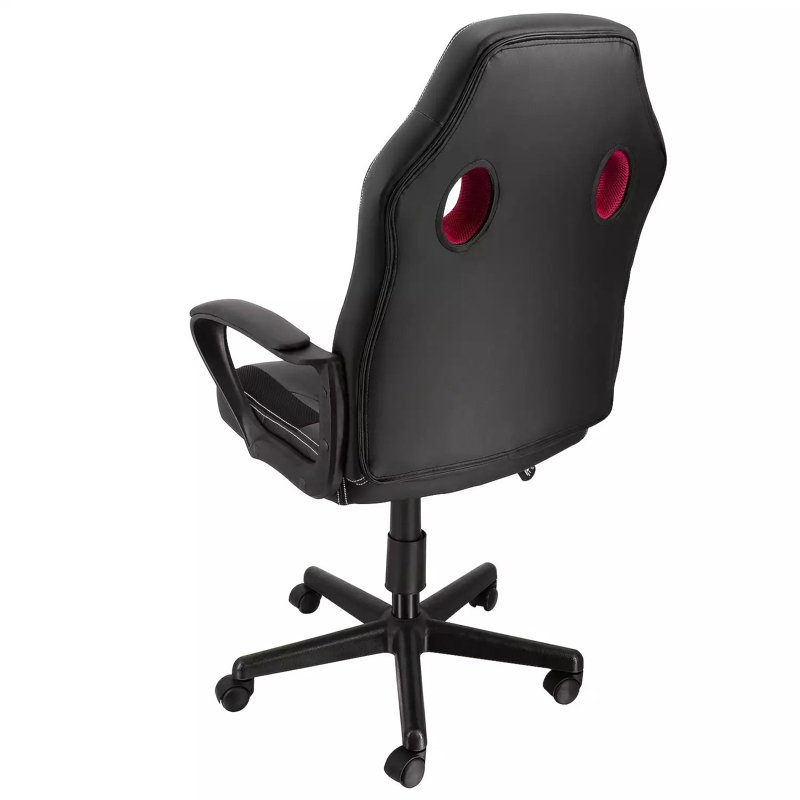  Fauteuil de bureau ergonomique à dossier haut en similicuir et en filet réglable