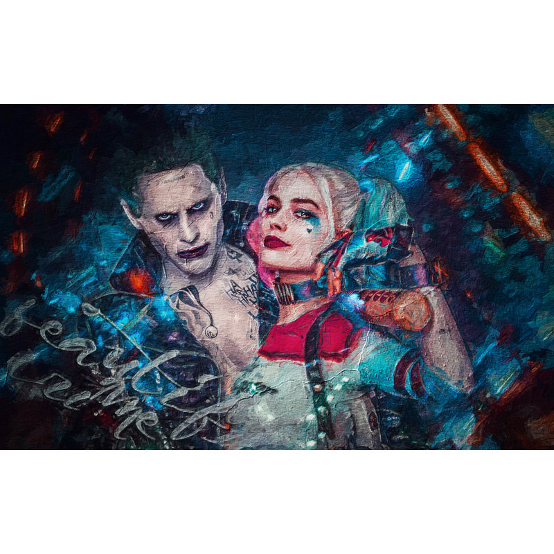 Harley and Joker 1 DC Heroes and Villians Collection - Art Prints, Metal, 40cm H x 60cm W x 0.11cm D