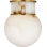 Nolan 9" Flush Mount in Alabaster with Alabaster Globe