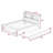 Wooden Platform Bed with Trundle and Shelves-121827141-121827143
