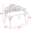 Rouille - Banc de jardin en aluminium coulé pour cour et balcon ergonomique avec accent floral
