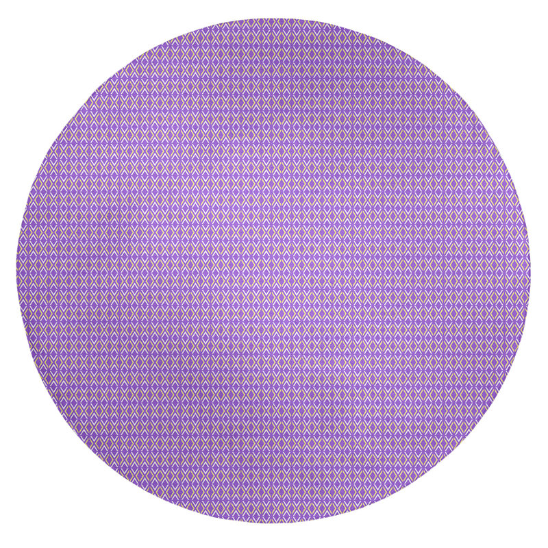 Chenille Geometric Indoor Rug, Round 5'