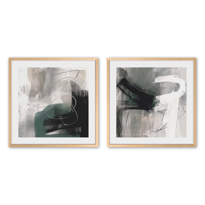 Vortex Vision, ensemble de 2 impressions sur toile,, Érable brut, H 17,5 po x l 35 po