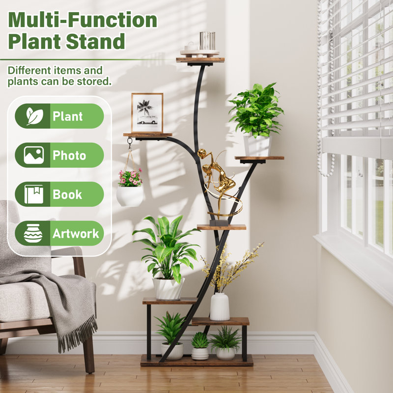 Support pour plante d'intérieur avec étagère de culture à 7 niveaux
