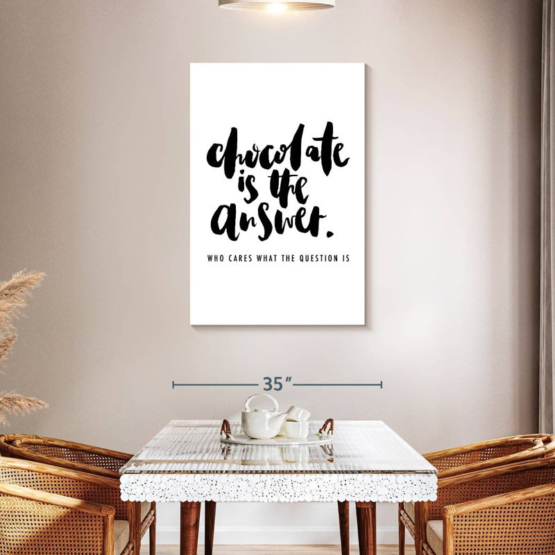 Chocolate Is The Answer, 45" H x 30" W