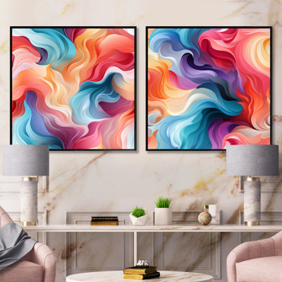 Cobey - Abstract Square Collage Set Of 2