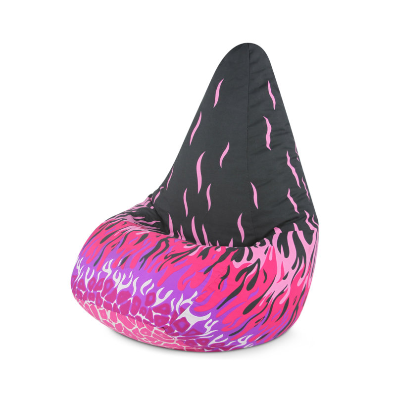 American Furniture Alliance Adult Bean Bag Chair, Black/Pink 