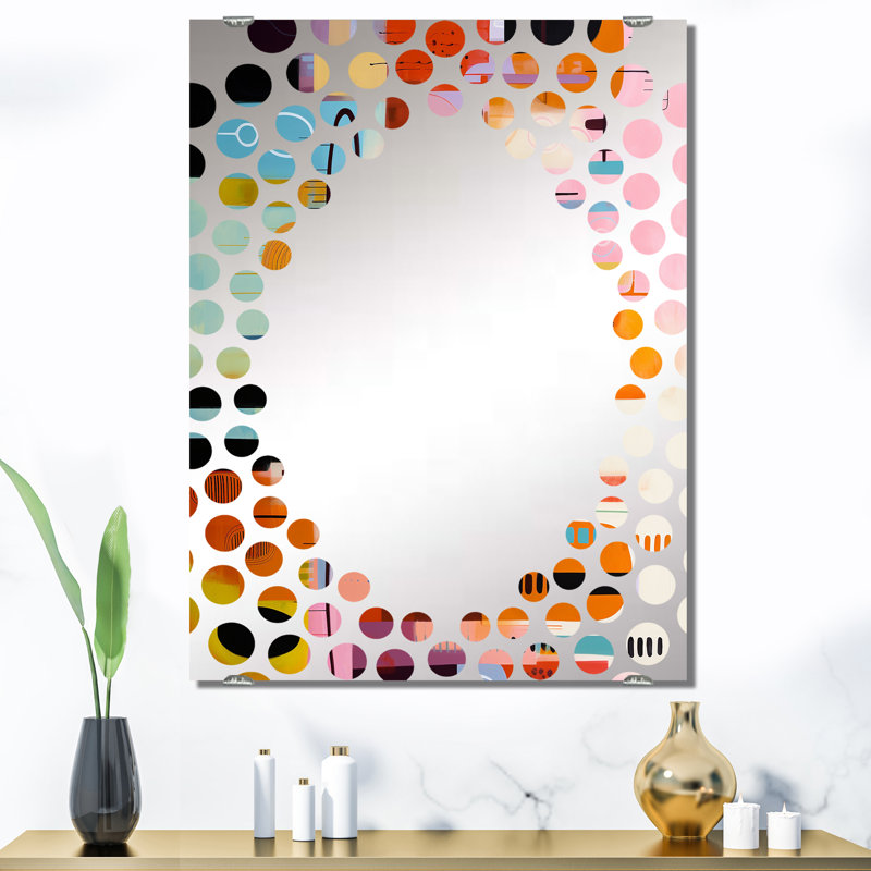 Barbuto - Miroir mural géométrique abstrait MIR137563, 40 po x 30 po