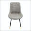 Chaise de salle à manger en tissu Grey Tech avec pieds dorés - ensemble de 4-129041921-129041919-129041918