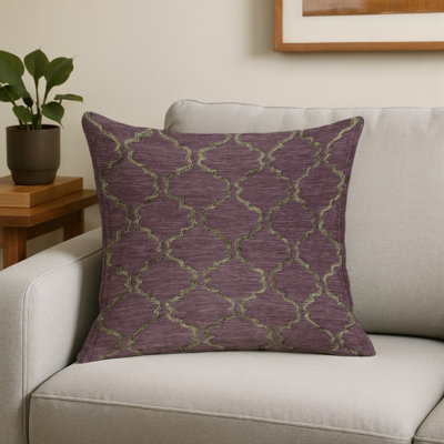 Coussin décoratif intérieur et extérieur brun Trellis