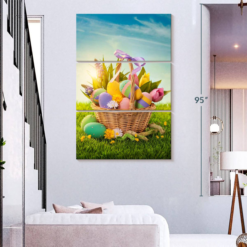 Lelend Basket Of Easter Eggs, 74" H x 48" W