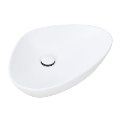 Metro Lane 400mm L x 590mm W Natural Ceramic Circular Sink