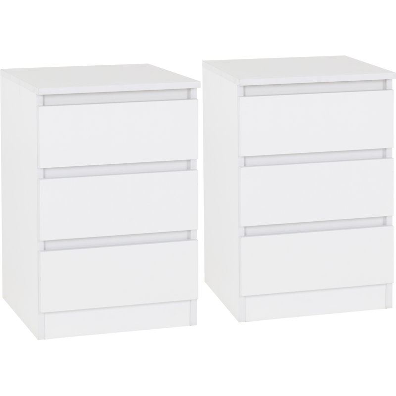 Braunstein 6 Drawer Bedside Table, White