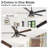 Vaczon 52" Smart Ceiling Fan with Light Kit and Remote Control, 6 Speeds Reversible DC Motor, Double-Sided Wood Blades, Timer, 6''/10'' Downrods, for Indoor/Covered Outdoor Use-317184724