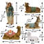  Ensemble de crèche de Noël figurine 12 pouces 12 pièces