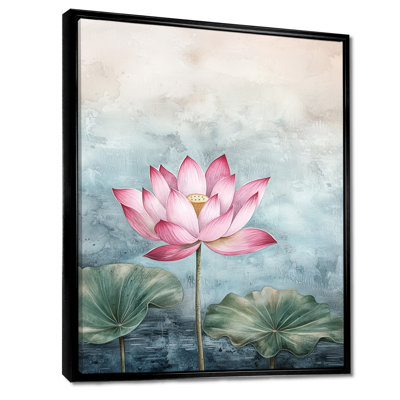 Harmony Of Pink Lotus In The Pond I - Lotus Wall Art Print