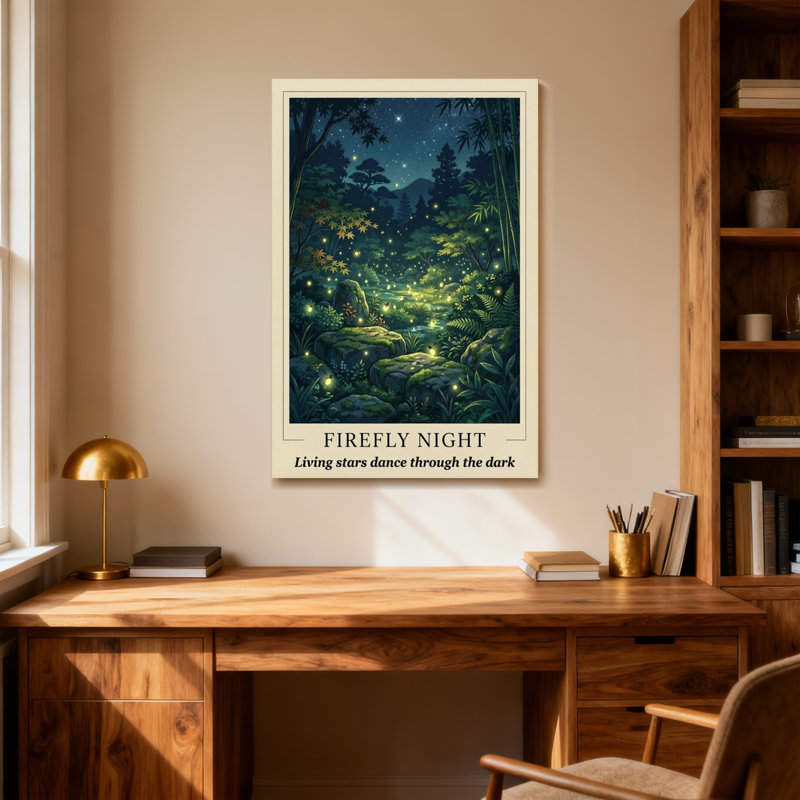 Paysage et nature Firefly Night Forest Glow Stars Dance Darkness Magic Light, H 30 po x l 20 po
