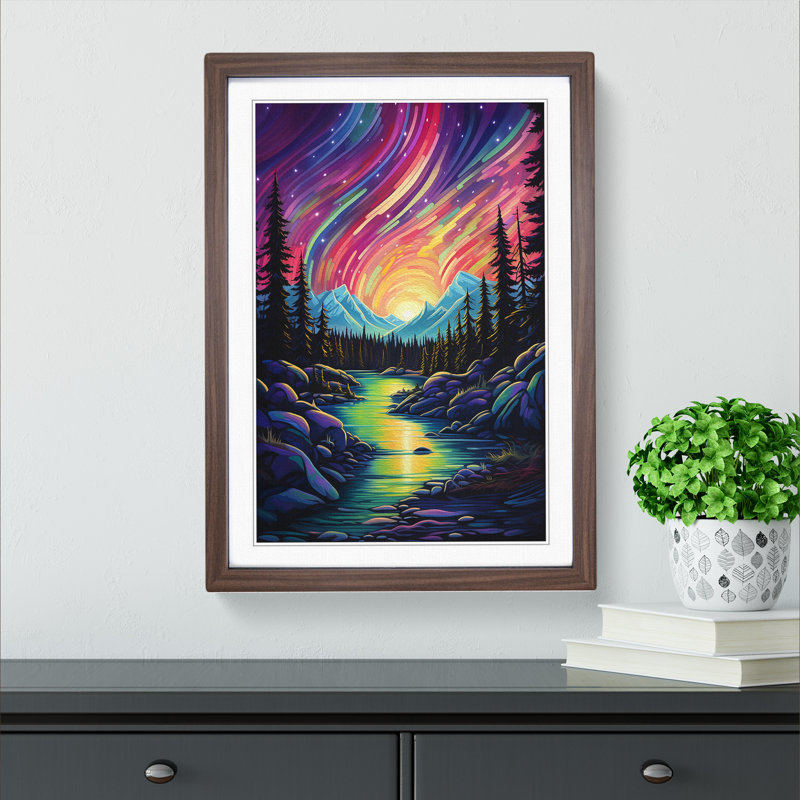Single Picture Frame Wall Art, 46cm H x 34cm W, Walnut Framed