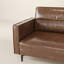 87" Mid-Century Modern Faux Leather 3-Person Sofa