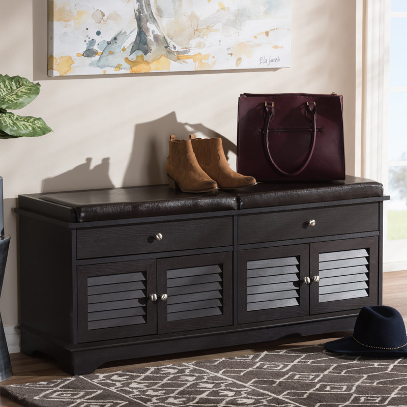 Fusaye Faux Leather Upholstered Storage Bench