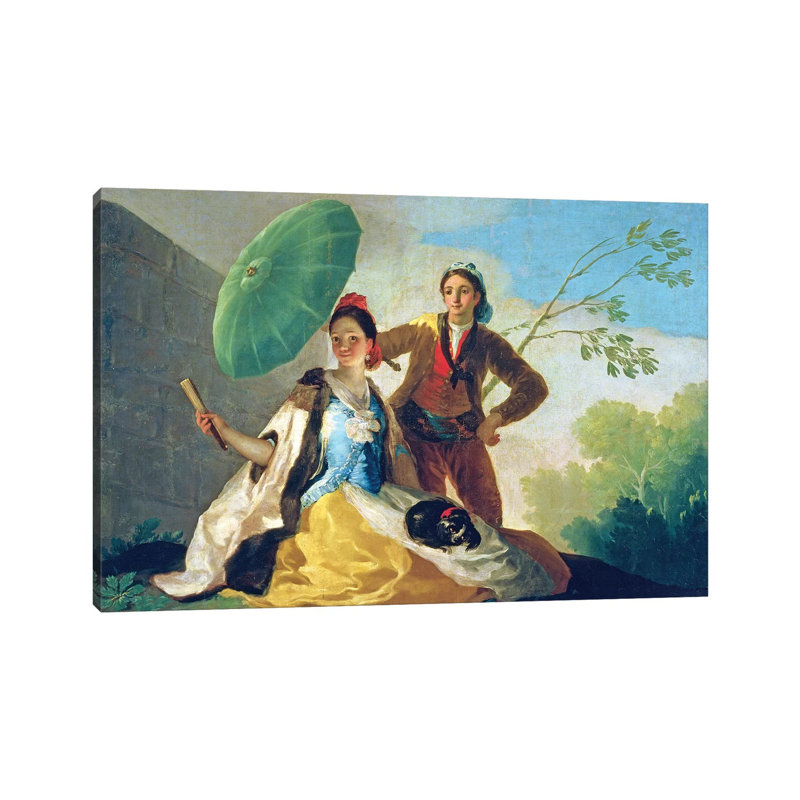 The Parasol, 1777 by Francisco Goya - Wrapped Canvas Painting, 20.32 cm H x 30.48 cm W