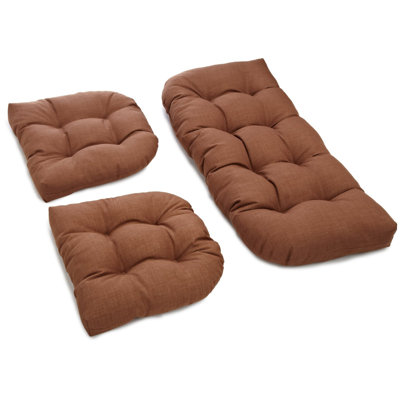 Weather-Resistant Reversible Indoor/Outdoor Seat Cushion Set 
