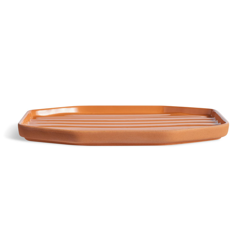 Vice Versa Ceramic / Porcelain Tray, Terracotta, 1" H x 11" W x 8" D