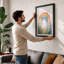 Rainbow Over Wildflowers Botanical - Framed Print-722316262-722316280