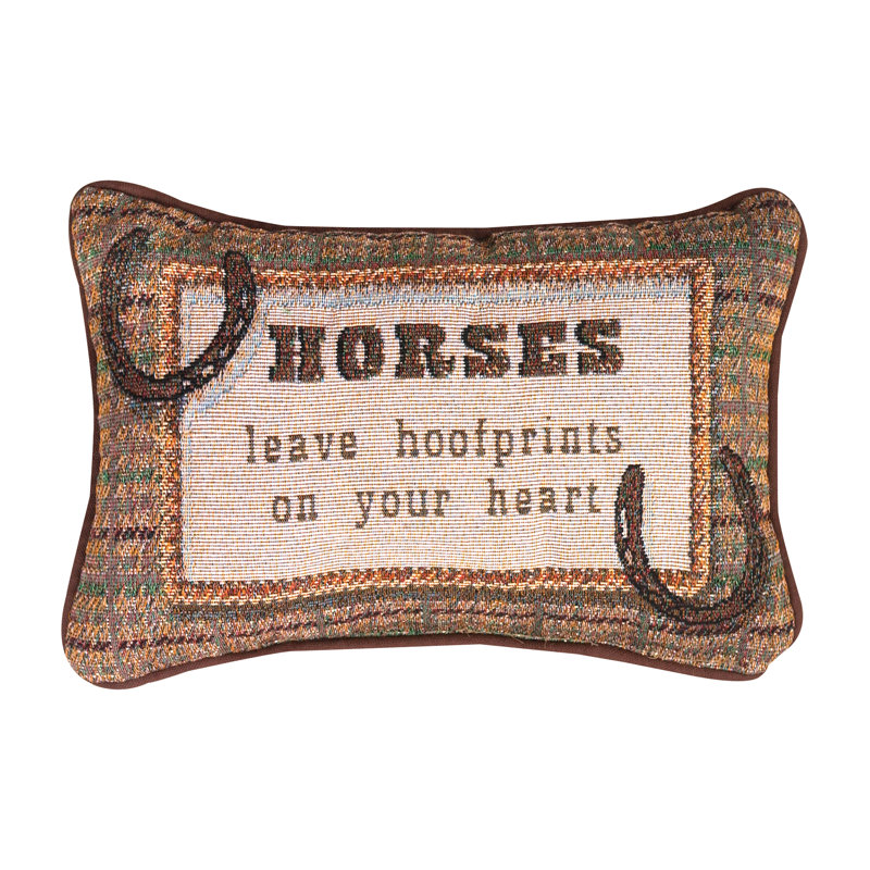 Coussin décoratif manuel 12,5 po x 8 po Brown Woodworkers & Weavers