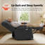 Fauteuil inclinable électrique inclinable 27,2 po avec massage et chaleur, tissu-1820349050