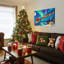 Père Noël renne sur toile-121121672